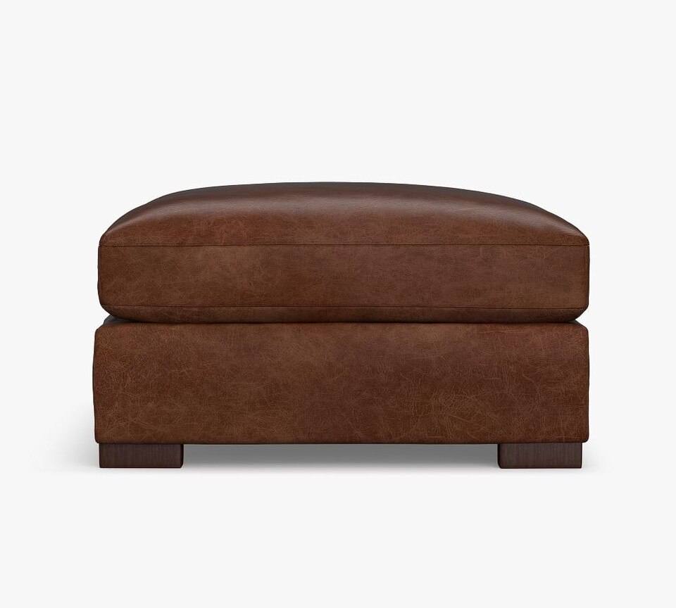 Turner Leather Sectional Ottoman Pottery Barn Australia